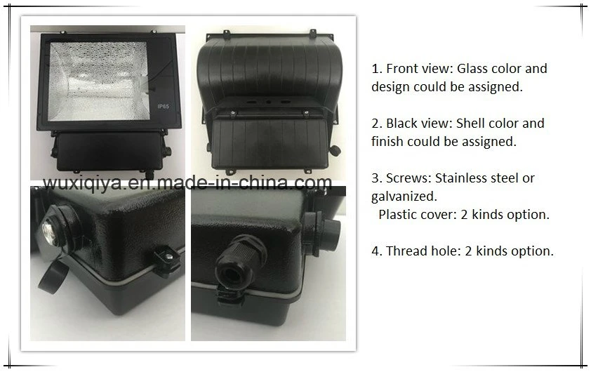 IP65 250W 400W Black Metal Halide Outdoor Flood Light